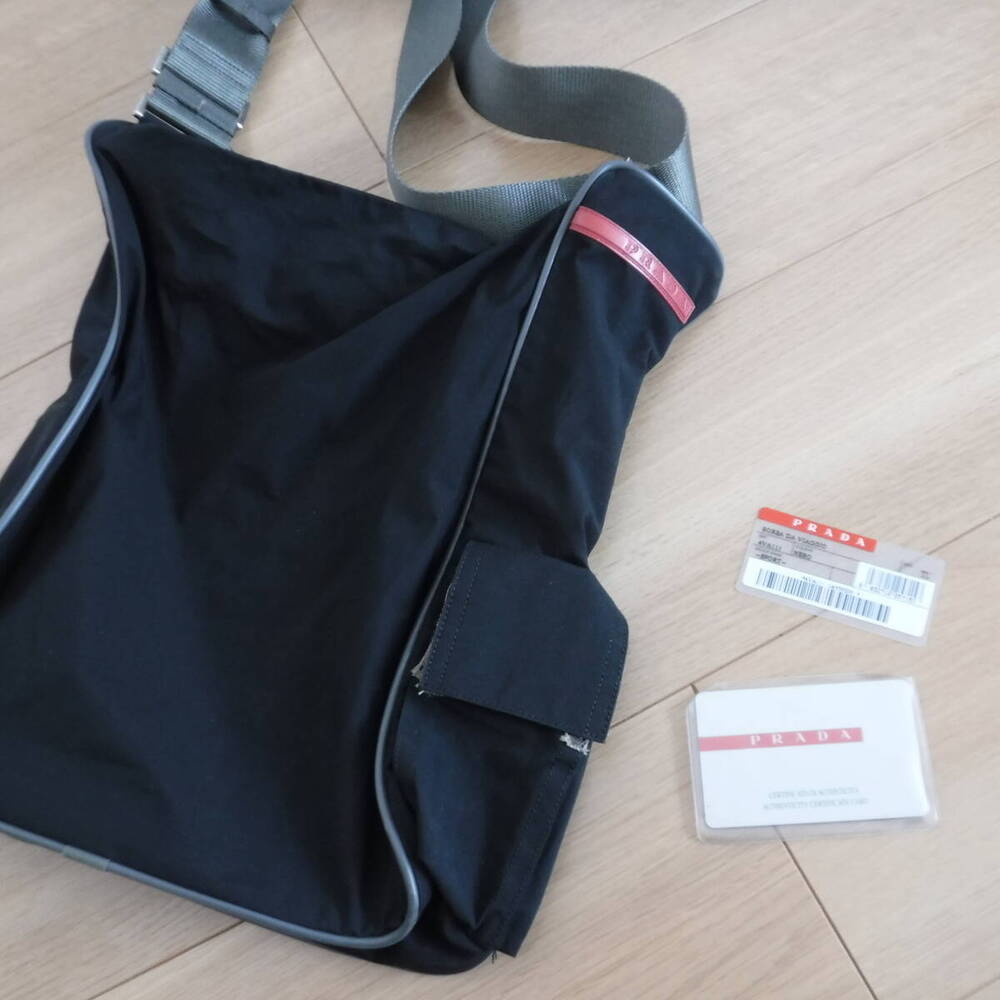 PRADA SPORTS black shoulder bag card